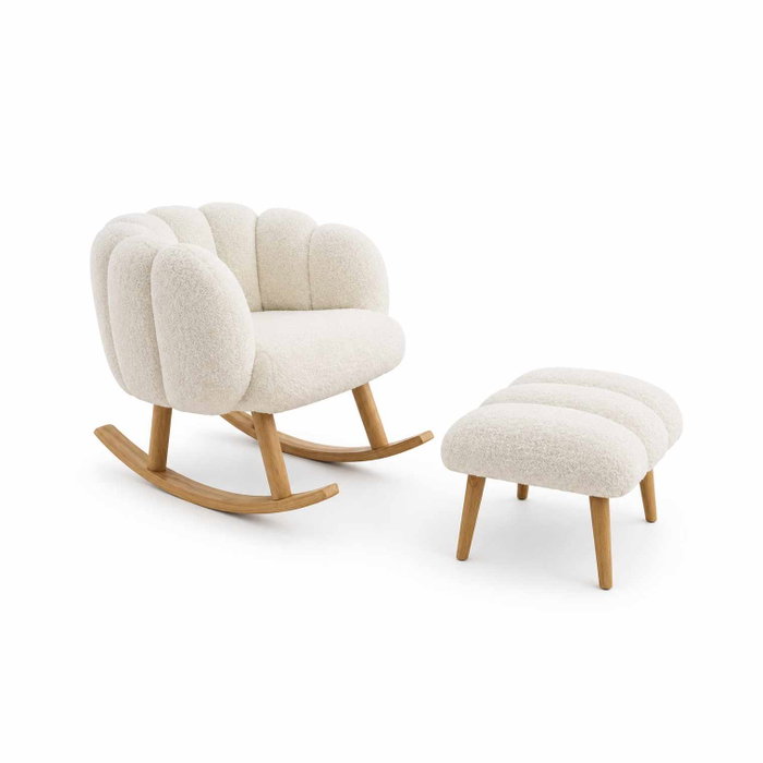 Atelier Del Sofa Lotus - Sillón y Puff Blanco
